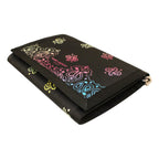 Saint Laurent Buffalo Black Nylon Bandana Chain Trifold Wallet 556417