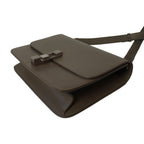 Saint Laurent Carre Taupe Ultra Soft Calf Leather Shoulder Bag 585060