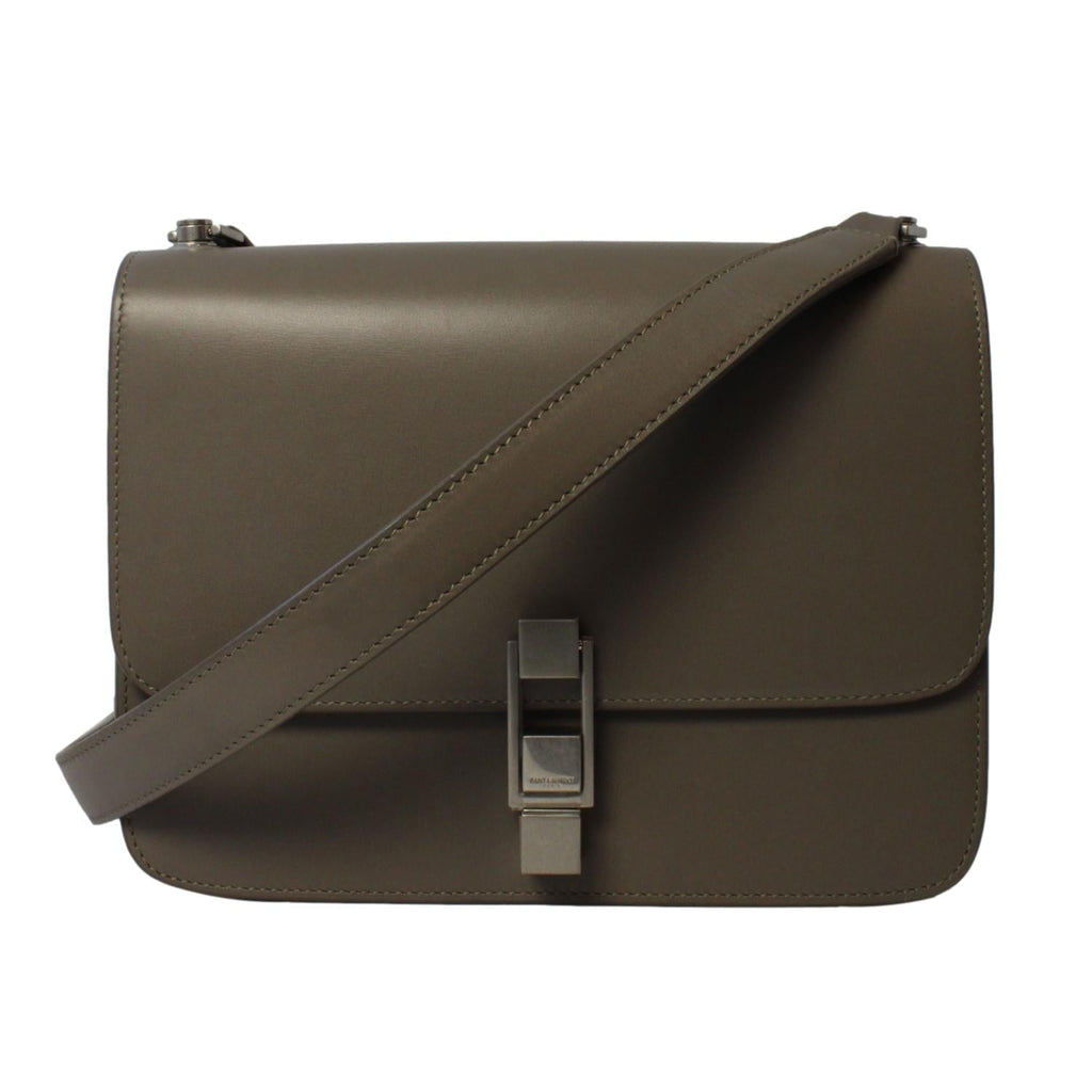 Saint Laurent Carre Taupe Ultra Soft Calf Leather Shoulder Bag 585060
