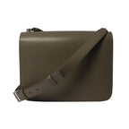 Saint Laurent Carre Taupe Ultra Soft Calf Leather Shoulder Bag 585060