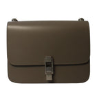 Saint Laurent Carre Taupe Ultra Soft Calf Leather Shoulder Bag 585060