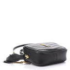 Saint Laurent Grain De Poudre Matelasse Monogram Baby Lou Camera Bag Black 635088