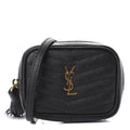 Saint Laurent Grain De Poudre Matelasse Monogram Baby Lou Camera Bag Black 635088