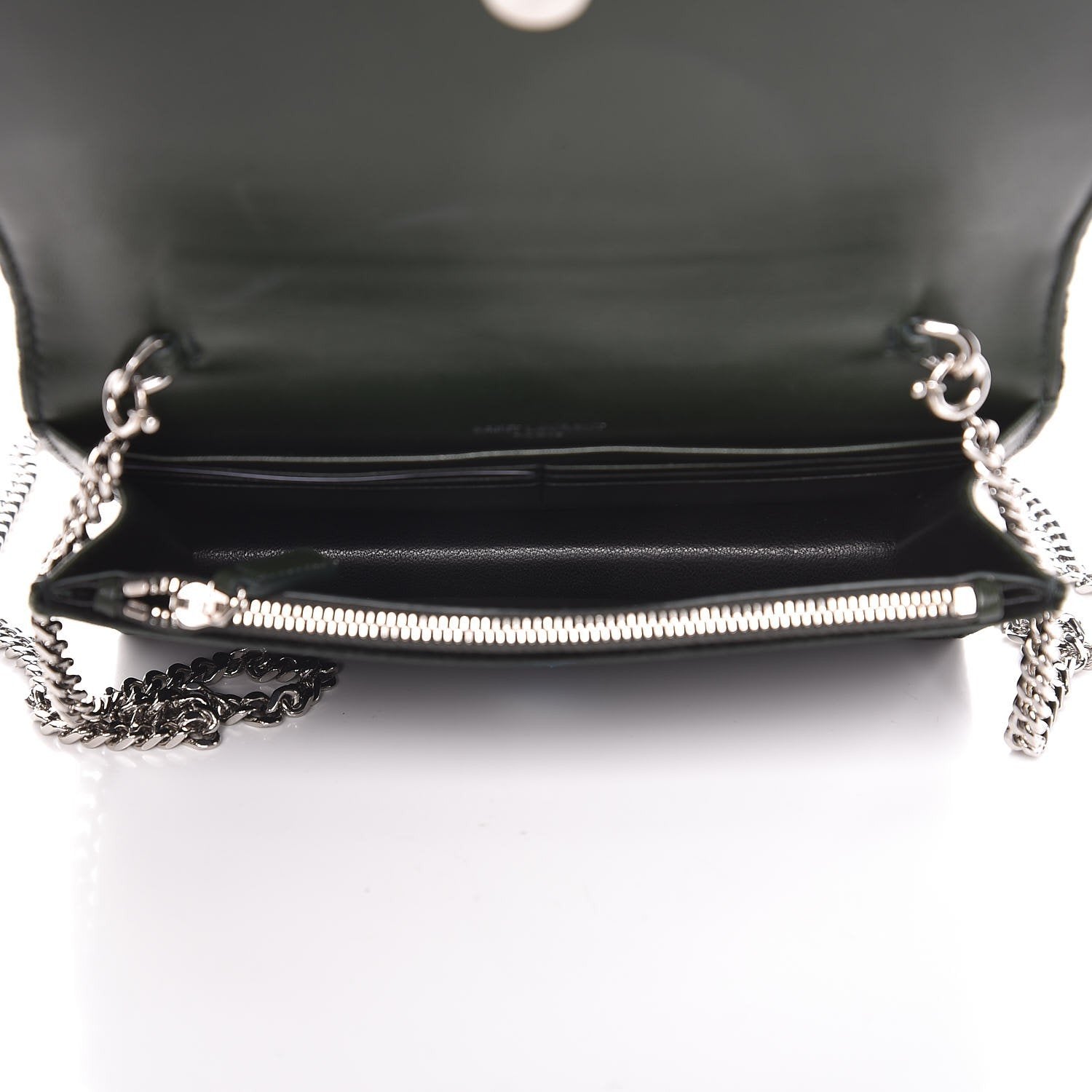 Saint Laurent Monogram Kate Tassel Crystal Green Velvet Cross Body 491521