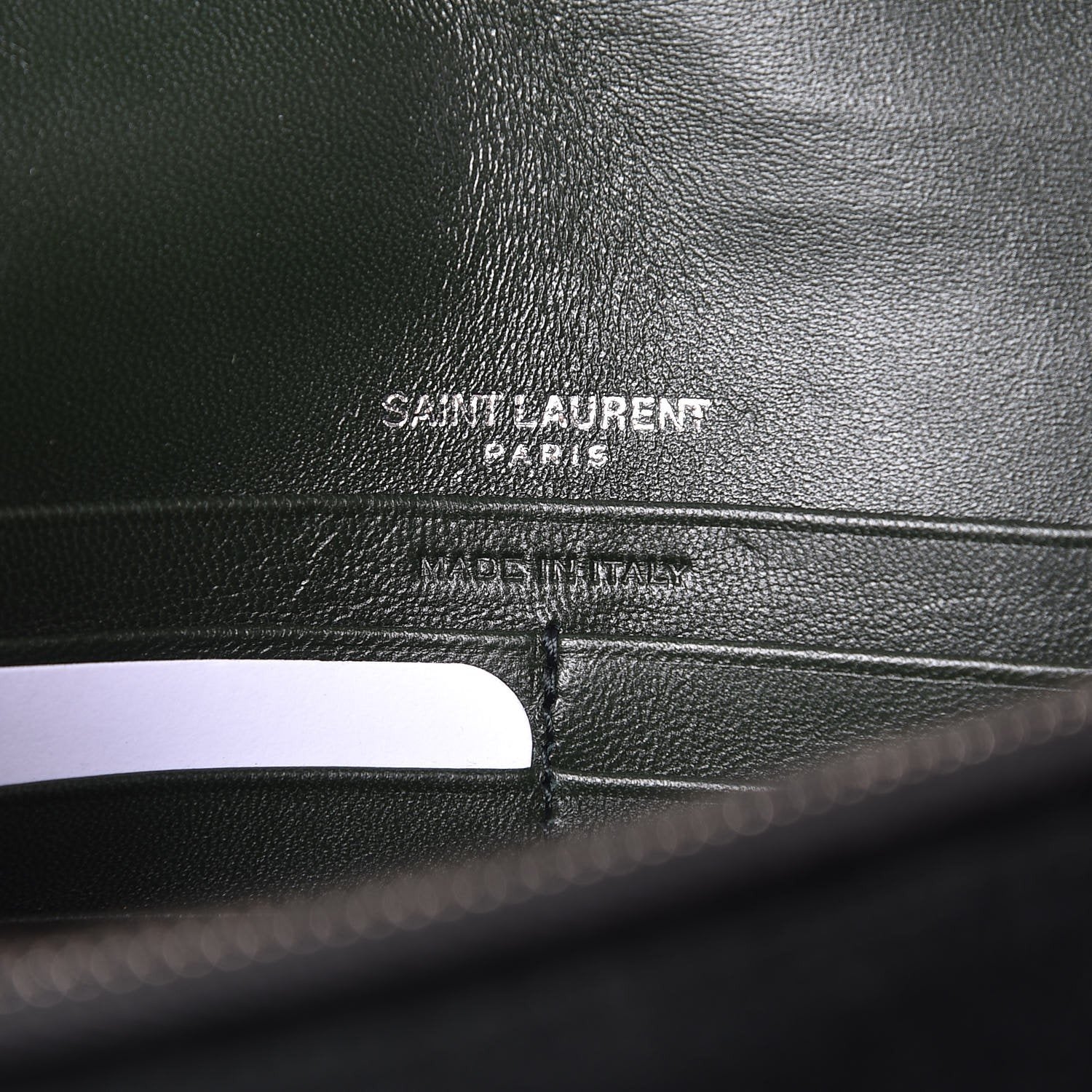 Saint Laurent Monogram Kate Tassel Crystal Green Velvet Cross Body 491521