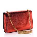 Saint Laurent Kate Monogramme Red Metallic Leather Crossbody Bag 469390
