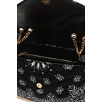 Saint Laurent Loulou Black Paisley Quilted Monogram Medium Shoulder Bag 487216
