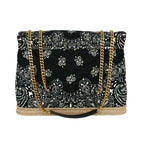 Saint Laurent Loulou Black Paisley Quilted Monogram Medium Shoulder Bag 487216