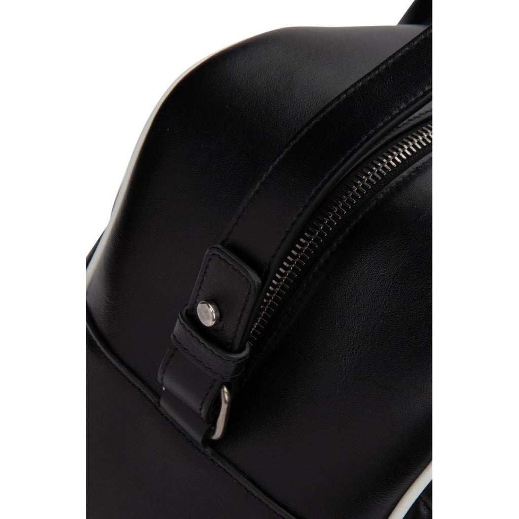 Saint Laurent Miles Logo Black Calf Leather Duffel Bowling Bag 525145