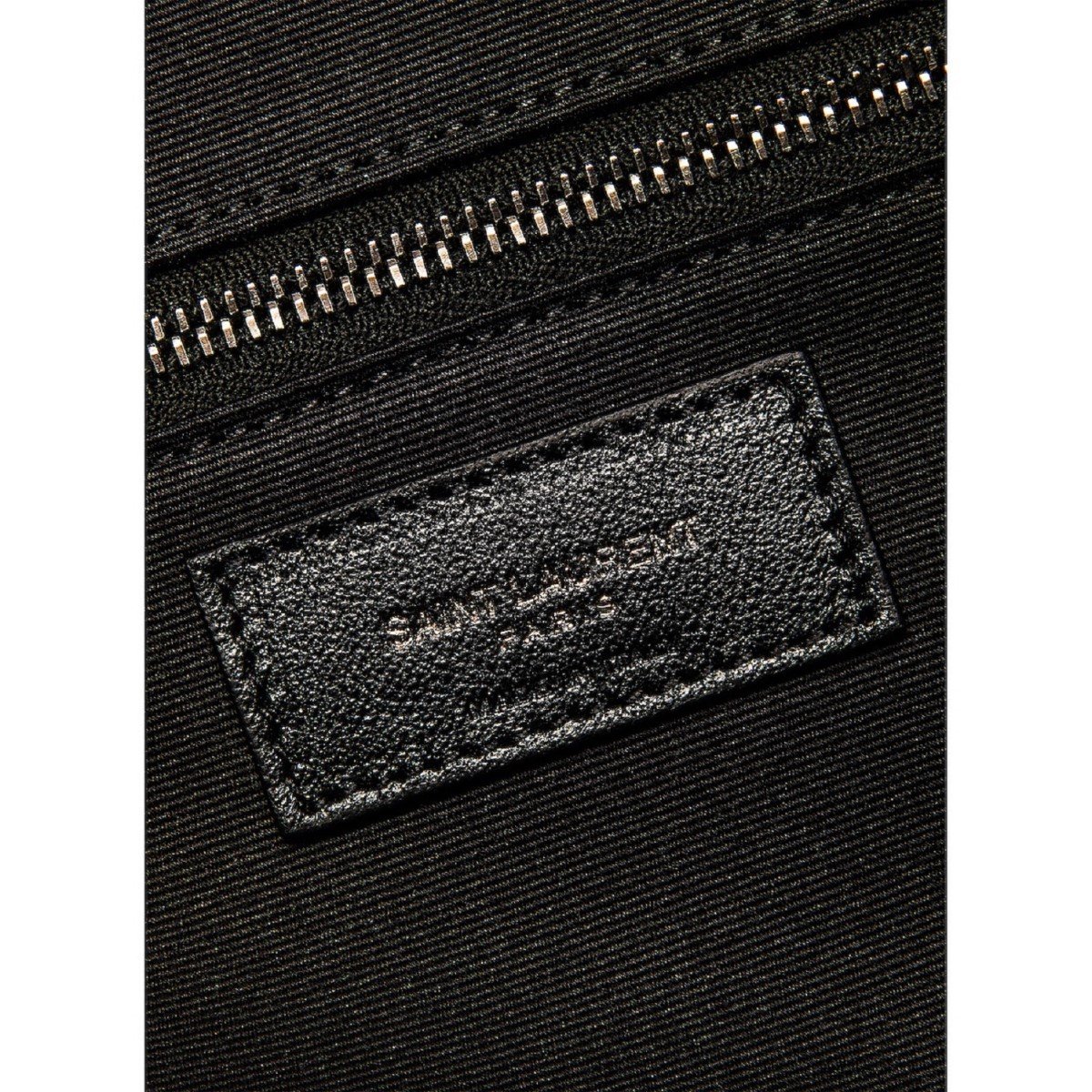 Saint Laurent Miles Logo Black Calf Leather Duffel Bowling Bag 525145