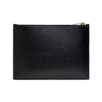 Saint Laurent Rattan Black Leather Pouch Clutch Bag 635098