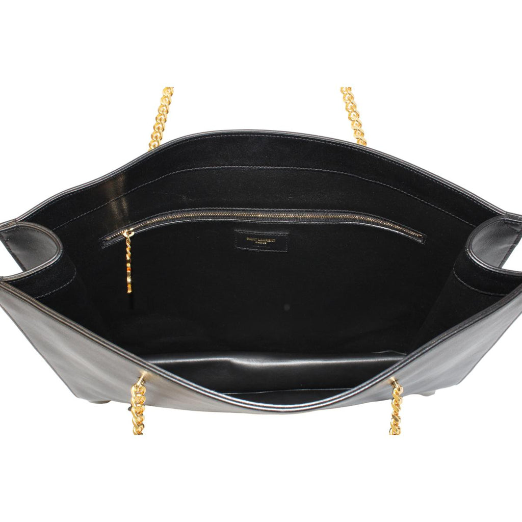 Saint Laurent Siena Ultra Lux Black Leather Chain Shoulder Bag 634799