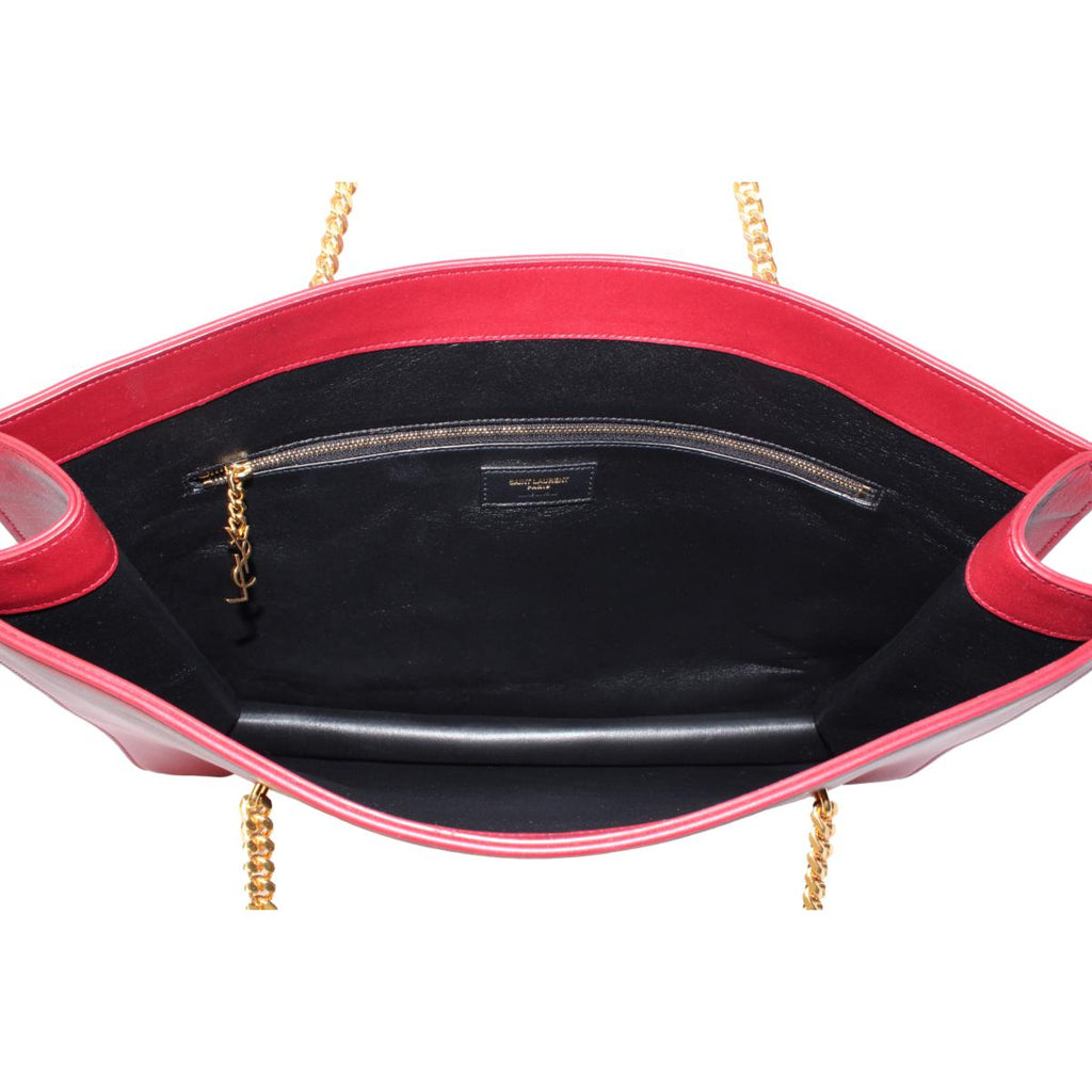 Saint Laurent Siena Ultra Lux Red Leather Chain Shoulder Bag 634799
