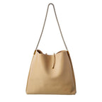 Saint Laurent Suzanne Beige Calfskin Leather Chain Hobo Bag 634804