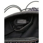 Saint Laurent Teddy Black Canvas Palm Drawstring Backpack 553919