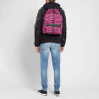 Saint Laurent Unisex Pink Zebra City Backpack 543967