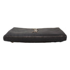 Saint Laurent West Hollywood Black Leather Croc Embossed Clutch 601313