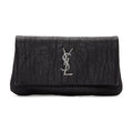 Saint Laurent West Hollywood Black Leather Croc Embossed Clutch 601313