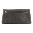 Saint Laurent West Hollywood Grey Leather Croc Embossed Clutch 601313