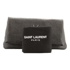 Saint Laurent West Hollywood Grey Leather Croc Embossed Clutch 601313