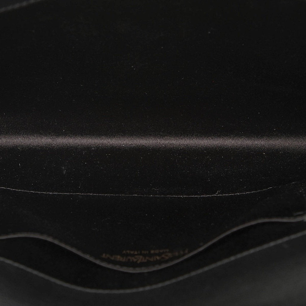 Saint Laurent YSL Belle de Jour Leather Black Large Clutch Bag 568937
