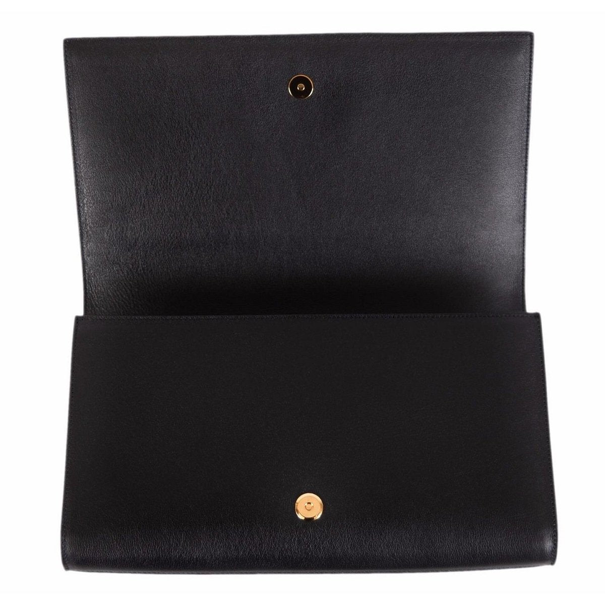 Saint Laurent YSL Belle de Jour Leather Black Large Clutch Bag 568937