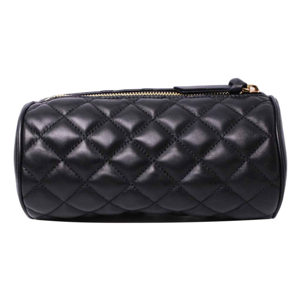 Versace Black Leather Medusa Quilted Cosmetic Bag DP8I171S