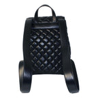 Versace Black Leather Medusa Quilted Flap Backpack DBFI160S